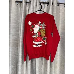 Vintage MBC red Christmas holiday sweater size large